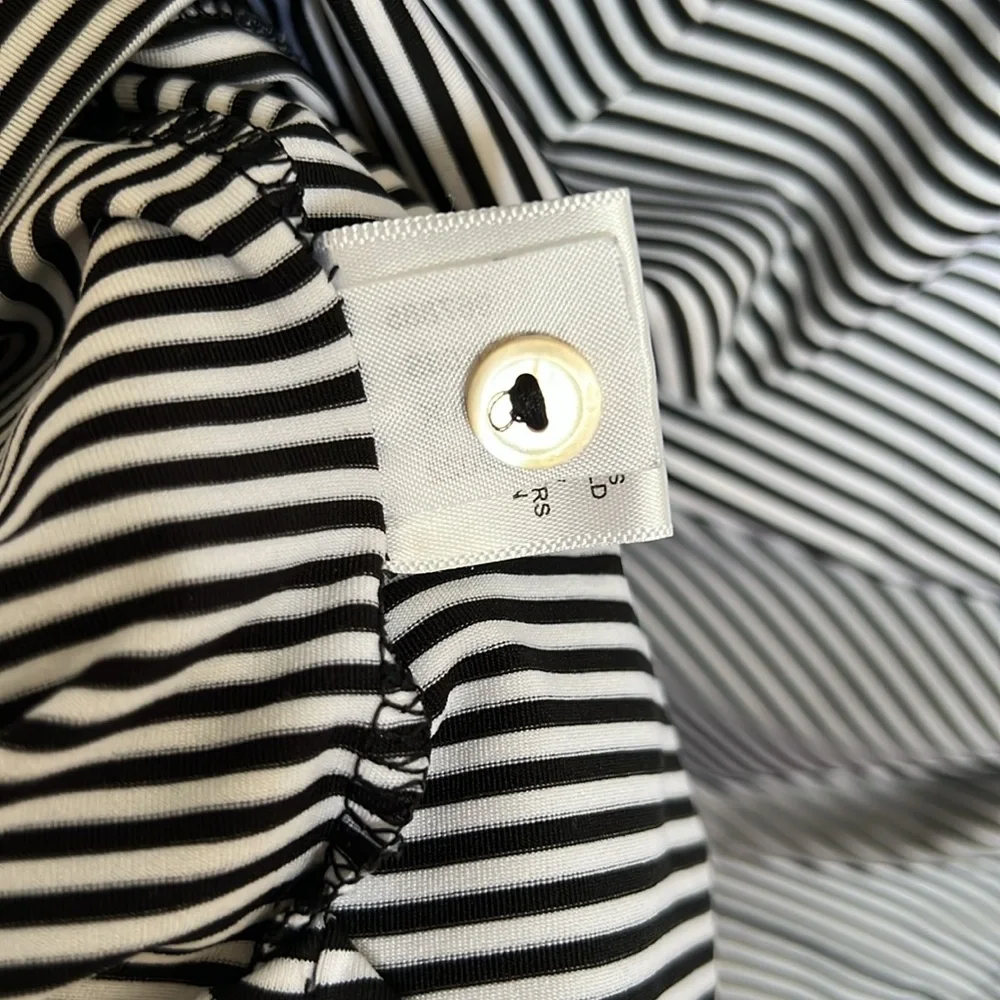 Peter Millar Quail Hollow Carolina CAT Stripe Black White Performance Polo XXL